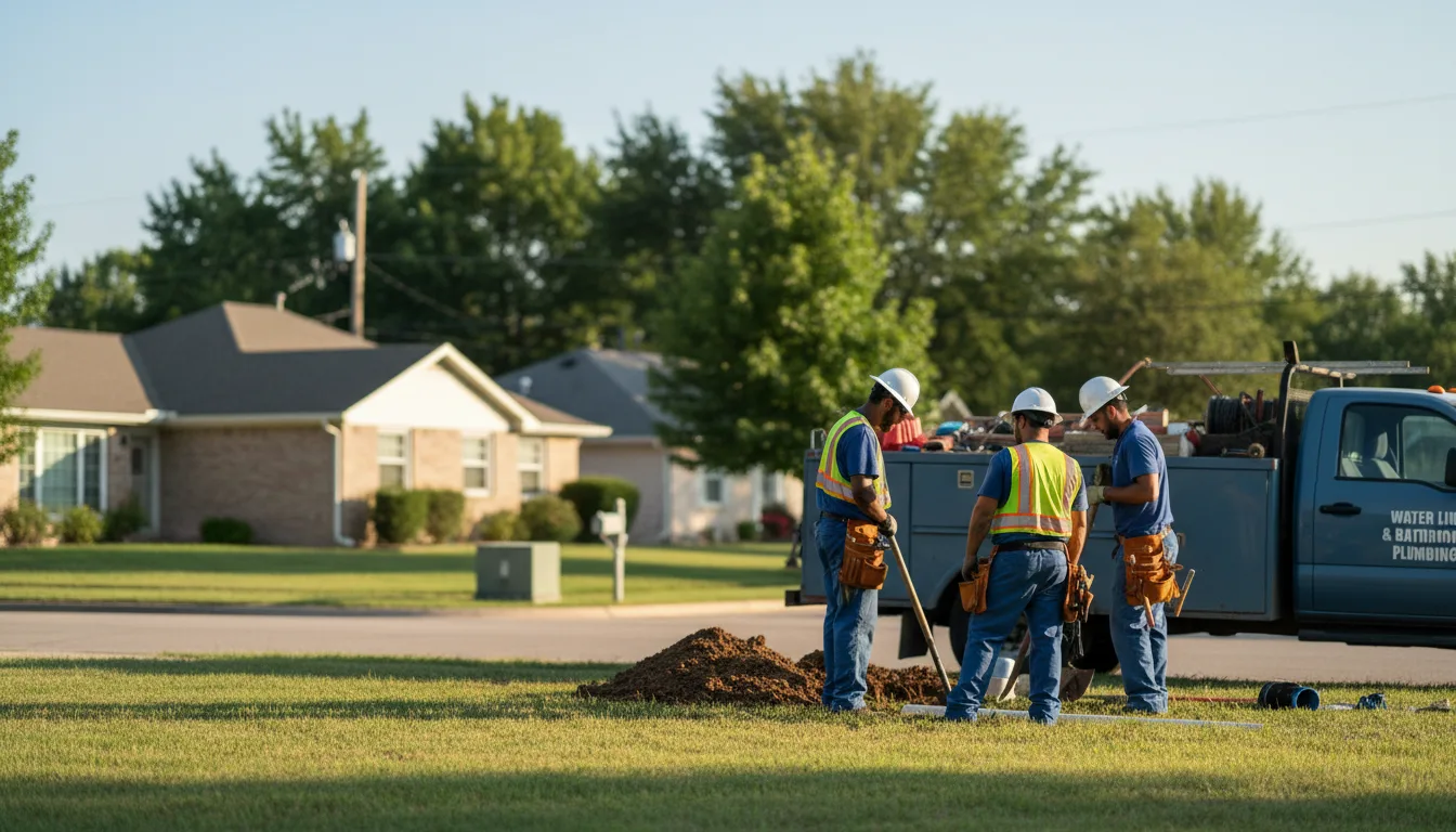 Residential water line and bathroom plumbing service in Rudolph, WI